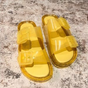 Dolce Vita Yellow Julio jelly Slides Sandals